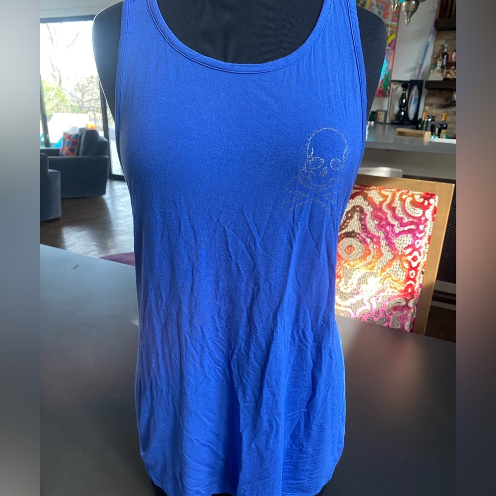Soul Cycle blue tank top